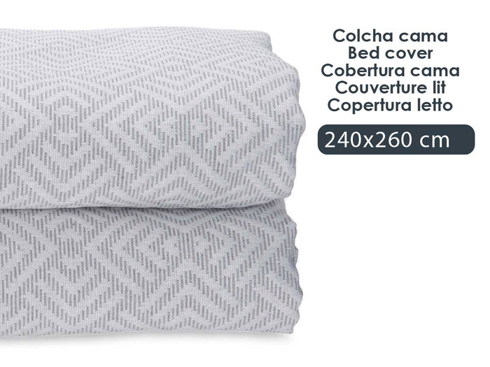Giftdecor Colcha Cama Geometrico Gris 240x260 cm (Set de 4) Giftdecor Colcha Cama Geometrico Gris 240x260 cm (Set de 4)