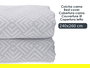 Giftdecor Colcha Cama Geometrico Gris 240x260 cm (Set de 4)