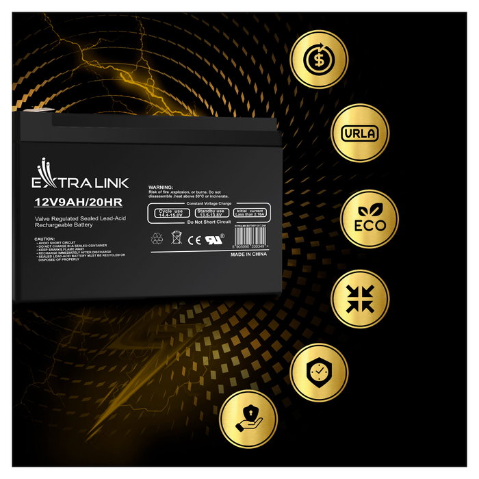 Extralink Batería AGM de mantenimiento libre 9.000 mAh