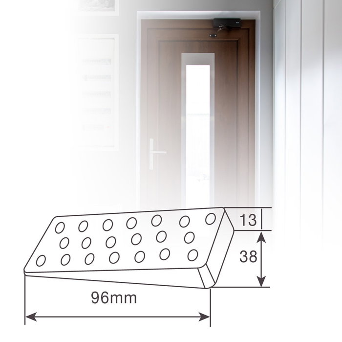 Hantums Tope puertas tipo cuña PVC Transparente