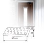 Hantums Tope puertas tipo cuña PVC Transparente