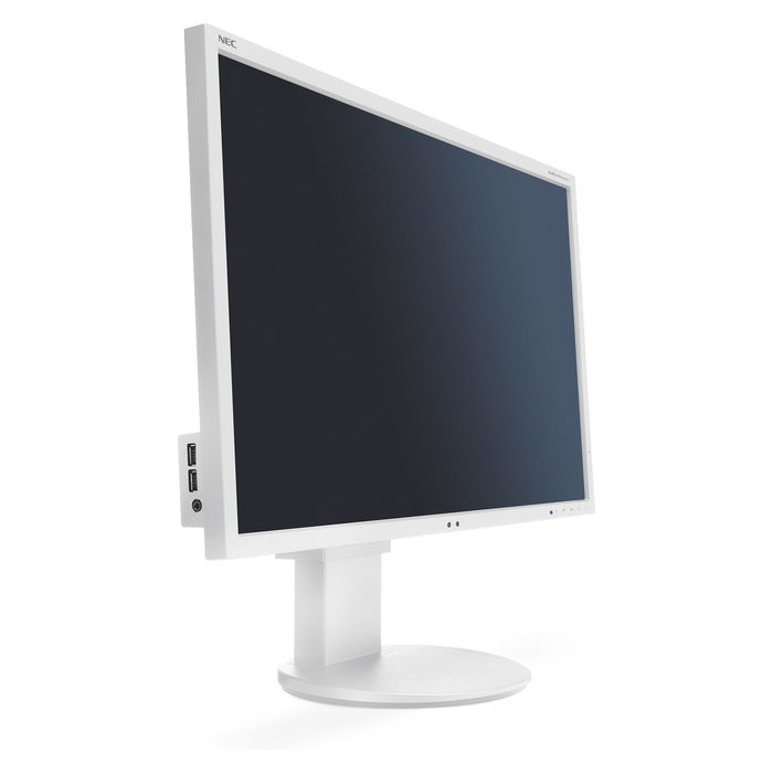 NEC Multisync EA244WMI-WH Monitor 24 Pulgadas WUXGA con HDMI, DVI, DisplayPort, Soporte Incluido