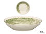 Vessia Plato Hondo Patinado de Porcelana, Verde y Blanco, 20.5 cm de Diámetro (Set de 36)