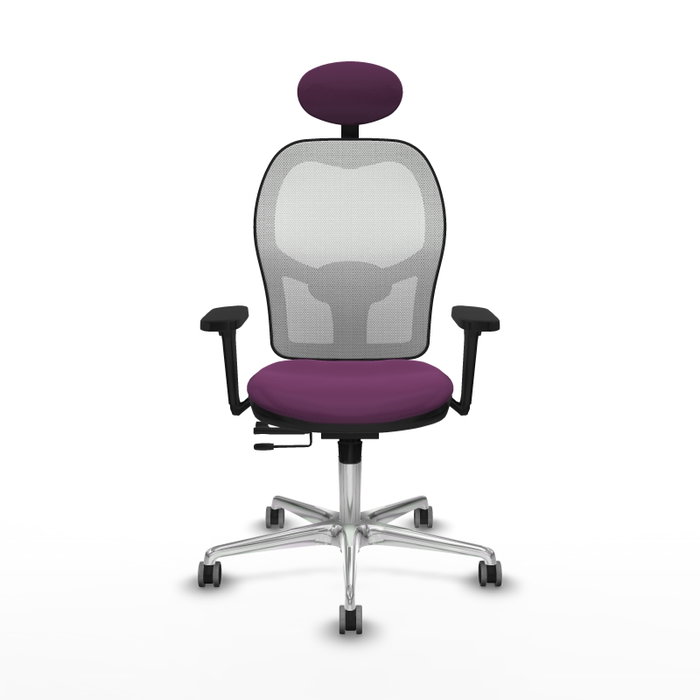 PIQUERAS Y CRESPO Silla de oficina Jorquera con mecanismo Sincro/Traslack Morado y Blanco PIQUERAS Y CRESPO Silla de oficina Jorquera con mecanismo Sincro/Traslack Morado y Blanco