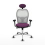 PIQUERAS Y CRESPO Silla de oficina Jorquera con mecanismo Sincro/Traslack Morado y Blanco