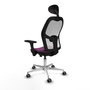 PIQUERAS Y CRESPO Silla de oficina Jorquera con mecanismo Sincro/Traslack Morado y Blanco