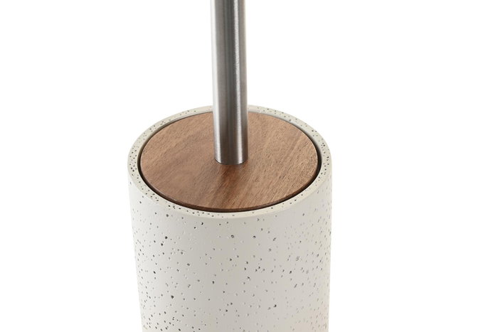 DKD Home Decor Escobillero Beige Resina y Bambú 9 x 38 x 9 cm (2 Unidades)