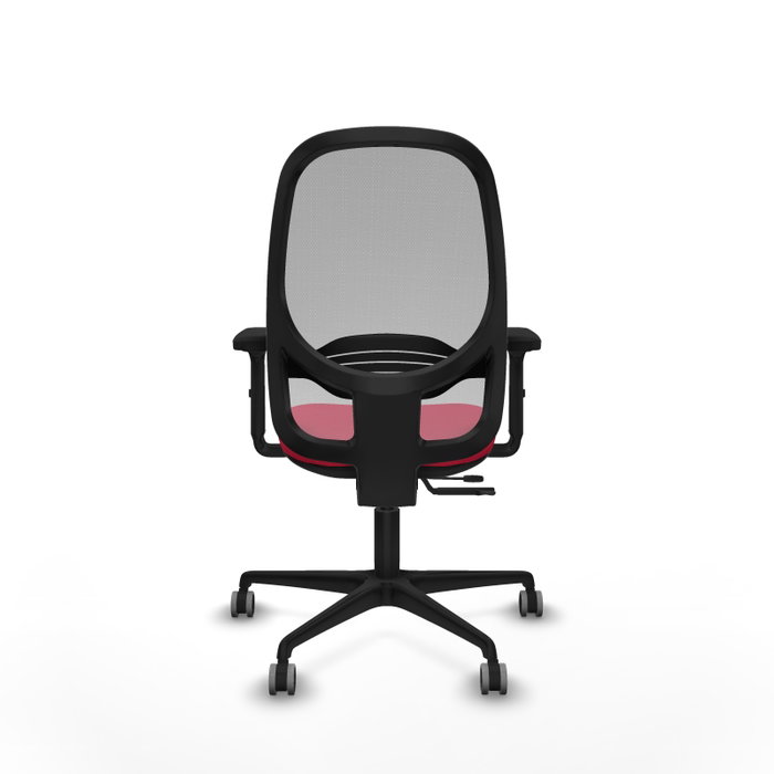 PIQUERAS Y CRESPO Silla de oficina Cilanco con mecanismo Sincro/Traslack, Rojo y Gris