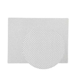 OYV Tablemat Mantelito Individual - Plastico Trenzado, Color Blanco, Dimensiones 48x36 cm