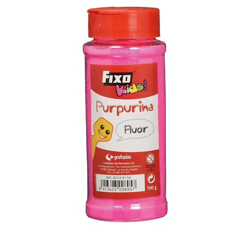 Purpurina Fixo Kids Fluor 100 Gr. Fucsia (Set de 6) Purpurina Fixo Kids Fluor 100 Gr. Fucsia (Set de 6)