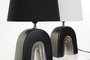 DKD Home Decor Lámpara de Sobremesa de Cerámica con Diseño de Arco (Surtido de 2)