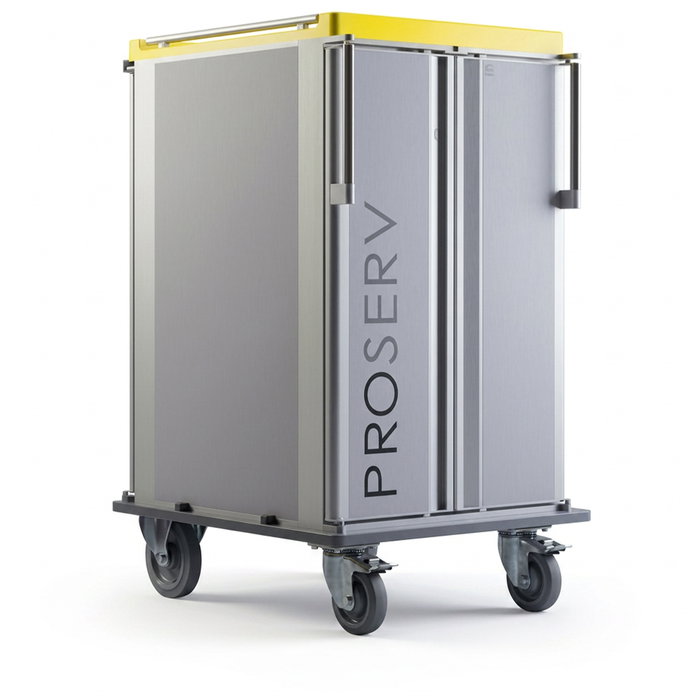 PROSERV Carro S 4 Puertas, Carro Caliente/Frío en Aluminio Anodizado, 1393 mm Alto x 798 mm Ancho x 914 mm Largo