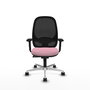 PIQUERAS Y CRESPO Silla de oficina Cilanco Rosa y Negro con mecanismo Sincro