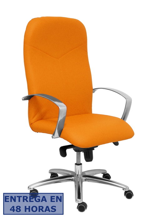 PIQUERAS Y CRESPO Sillón Caudete Naranja con Mecanismo Basculante y Base de Aluminio