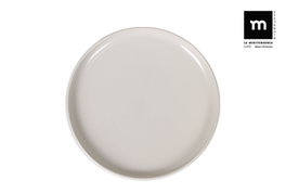La Mediterranea Fuente Redonda Ivory Nordic Brillo (12 Unidades) Ø25 cm