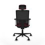 PIQUERAS Y CRESPO Silla de oficina Yunquera con mecanismo Sincro/Traslack, Rojo/Negro