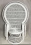 DKD Home Decor Sillón de Ratán Emmanuele Blanco