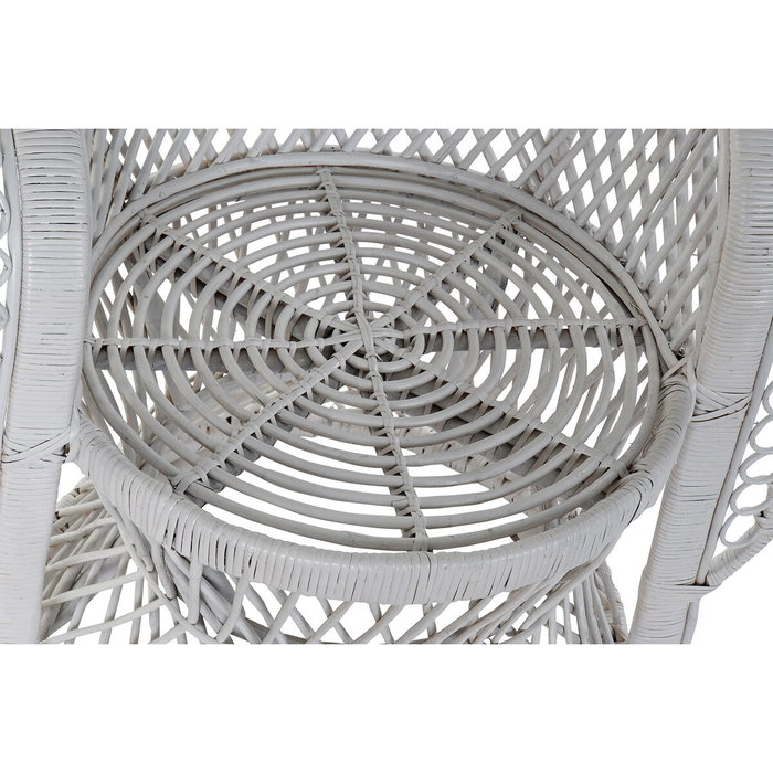 DKD Home Decor Sillón de Ratán Emmanuele Blanco