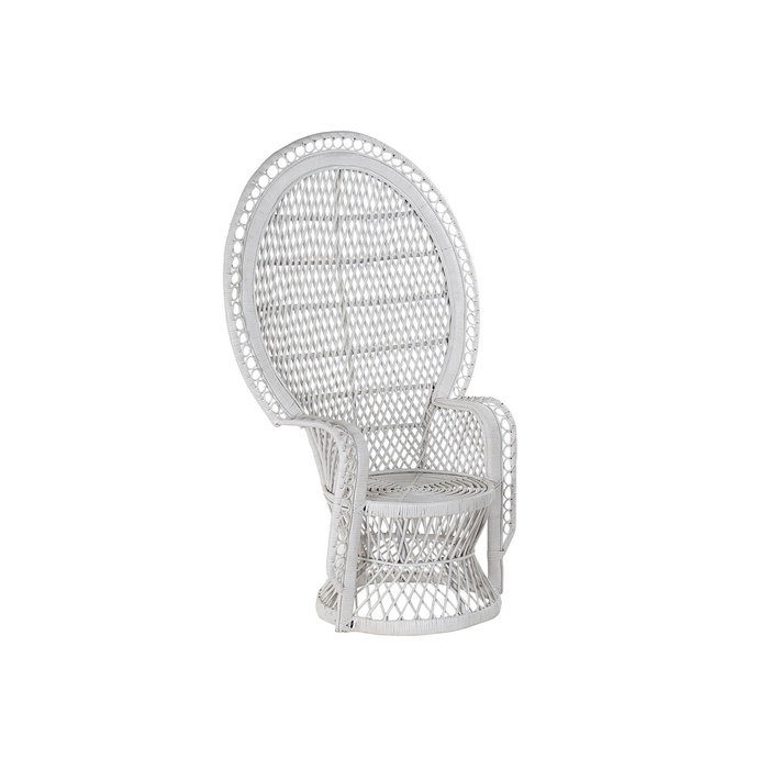 DKD Home Decor Sillón de Ratán Emmanuele Blanco