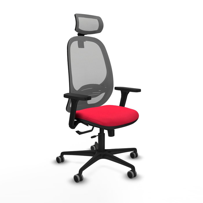 PIQUERAS Y CRESPO Silla de oficina Cilanco Rojo/Gris con mecanismo Sincro/Traslack PIQUERAS Y CRESPO Silla de oficina Cilanco Rojo/Gris con mecanismo Sincro/Traslack