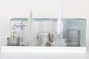 DKD Home Decor Set de 8 Portavelas Árbol Blanco en Cristal y MDF