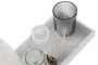 DKD Home Decor Portavelas Blanco Cristal y MDF Set de 8 Piezas 40x14x3 cm