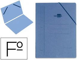 Liderpapel Carpeta Folio Sencilla con Gomas Azul