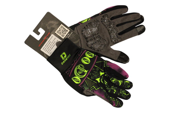 Darevie, Para el ciclismo, Guantes sintéticos, Negro/Verde, DVG003, Unisex