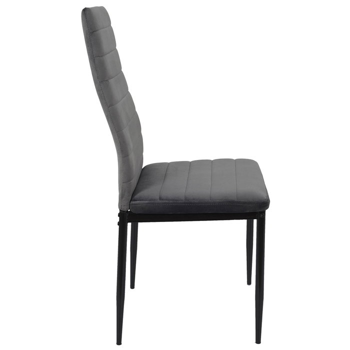Home Deco Factory Silla Terciopelo Gris Víctor
