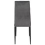 Home Deco Factory Silla Terciopelo Gris Víctor