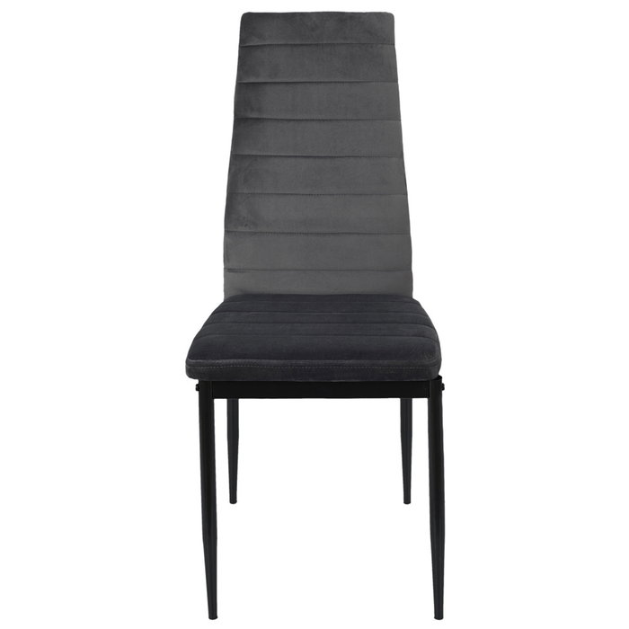 Home Deco Factory Silla Terciopelo Gris Víctor