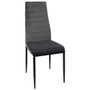 Home Deco Factory Silla Terciopelo Gris Víctor