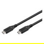 Goobay Cable USB-C a USB-C 3.2 Gen2 (74200), 1 Metro, Negro, 10 Gbit/s, Power Delivery 100W, 4K 60Hz, Thunderbolt 4