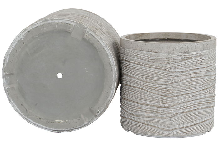 DKD Home Decor Maceta Terraza Y Jardin Beige 44.5 x 44 x 44.5 cm Set de 3