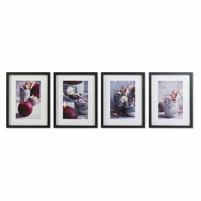 DKD Home Decor Cuadro de Velas Enmarcado Surtido de 4 Piezas DKD Home Decor Cuadro de Velas Enmarcado Surtido de 4 Piezas