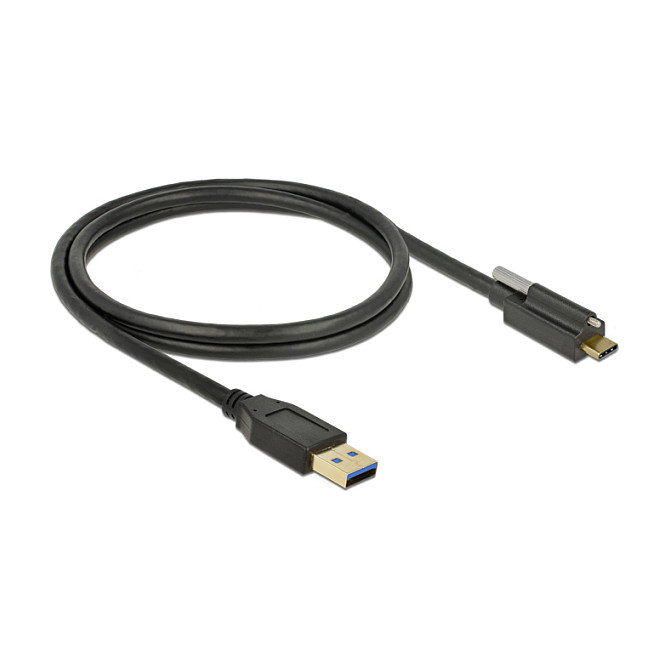 DeLOCK Cable USB 3.2 Gen 2 USB-A a USB-C con tornillo, 1 m