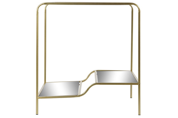 DKD Home Decor Mesita Auxiliar Glam Dorado Metal y Espejo 50 x 50 x 55 cm DKD Home Decor Mesita Auxiliar Glam Dorado Metal y Espejo 50 x 50 x 55 cm