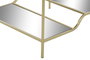 DKD Home Decor Mesita Auxiliar Glam Dorado Metal y Espejo 50 x 50 x 55 cm