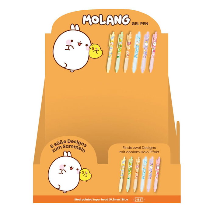 Molang Bolígrafos de gel Premium Expositor (24)