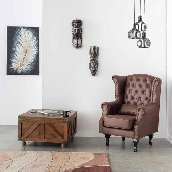 Figura Decorativa Alexandra House Living Negro Madera Máscara 6 x 50 x 16 cm Figura Decorativa Alexandra House Living Negro Madera Máscara 6 x 50 x 16 cm