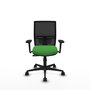 PIQUERAS Y CRESPO Silla de oficina Yunquera con mecanismo Sincro, Verde y Negro