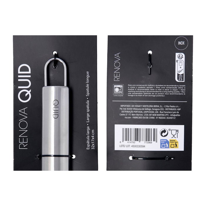 Espátula Larga y con Agujeros Acero Inox Renova Quid 32 cm (12 Unidades) Espátula Larga y con Agujeros Acero Inox Renova Quid 32 cm (12 Unidades)