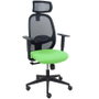 PIQUERAS Y CRESPO Silla de oficina Cilanco con mecanismo Sincro, Malla Negra y Asiento Pistacho