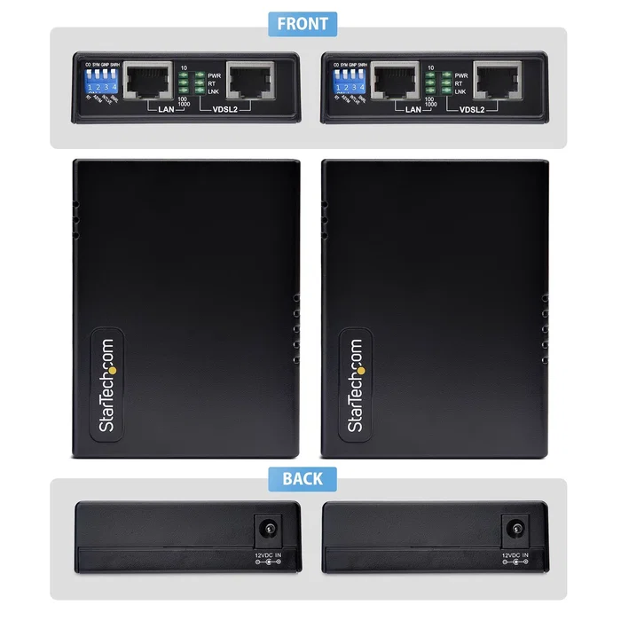 StarTech.com Juego Extensor de Ethernet VDSL2 hasta 1km StarTech.com Juego Extensor de Ethernet VDSL2 hasta 1km