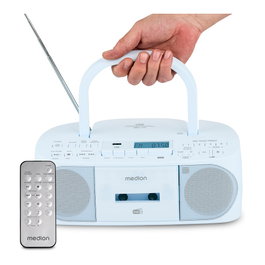 MEDION LIFE DRX-1 Plus Boombox portátil DAB+ FM Bluetooth 6W color azul