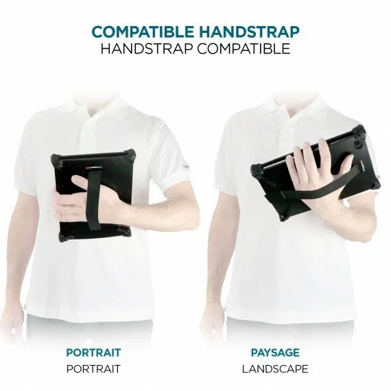 Mobilis 050063 Funda para Samsung Galaxy Tab A9 8.7" (SM-X110/SM-X115) de 22.1 cm (8.7") Negro - Funda de Protección con Tirante y Pulsera, Resistente a Golpes