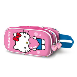 Karactermania Hello Kitty Estuche Portatodo 3D Doble Heart Rosa
