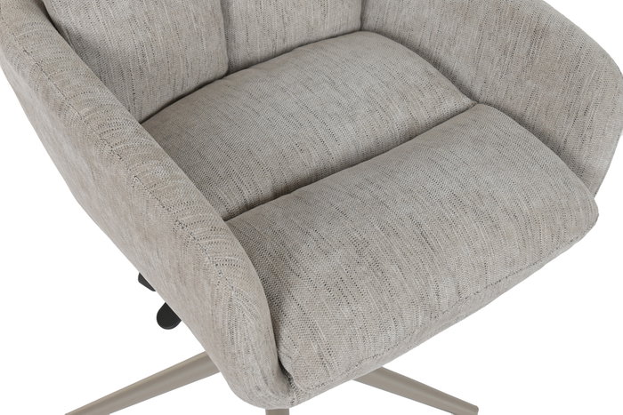 DKD Home Decor Silla de Poliéster y Metal Gris con Ruedas DKD Home Decor Silla de Poliéster y Metal Gris con Ruedas