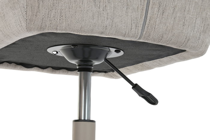 DKD Home Decor Silla de Poliéster y Metal Gris con Ruedas DKD Home Decor Silla de Poliéster y Metal Gris con Ruedas
