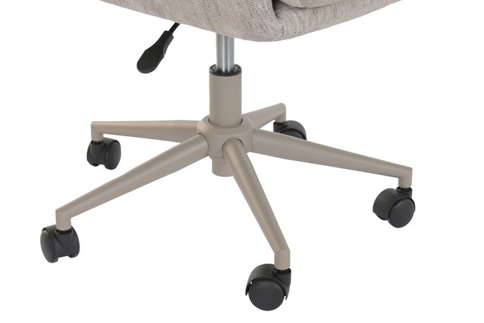 DKD Home Decor Silla de Poliéster y Metal Gris con Ruedas DKD Home Decor Silla de Poliéster y Metal Gris con Ruedas